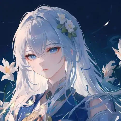 白毛狐耳少女动漫头像高清图